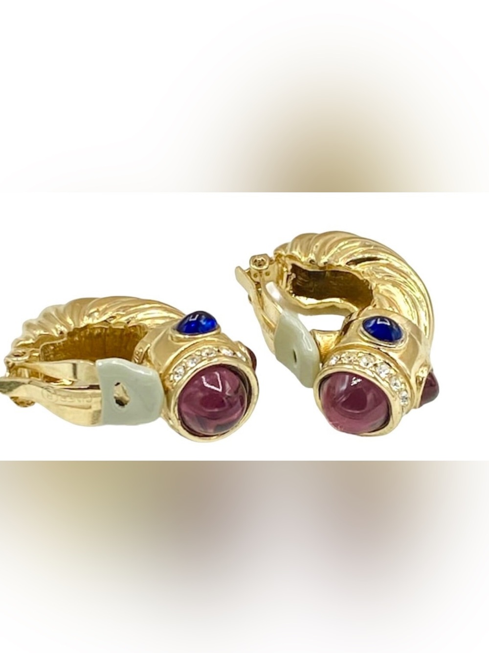 Vintage CINER Clip-On Earrings - cerca 1950 shrimp design